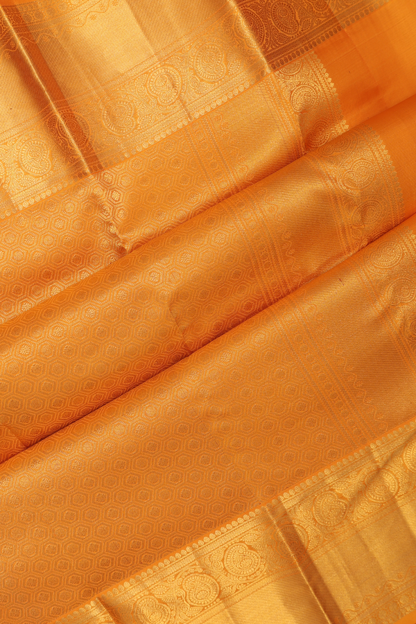 Kanchipuram Silk Saree In Royal Purple With Brocade Design