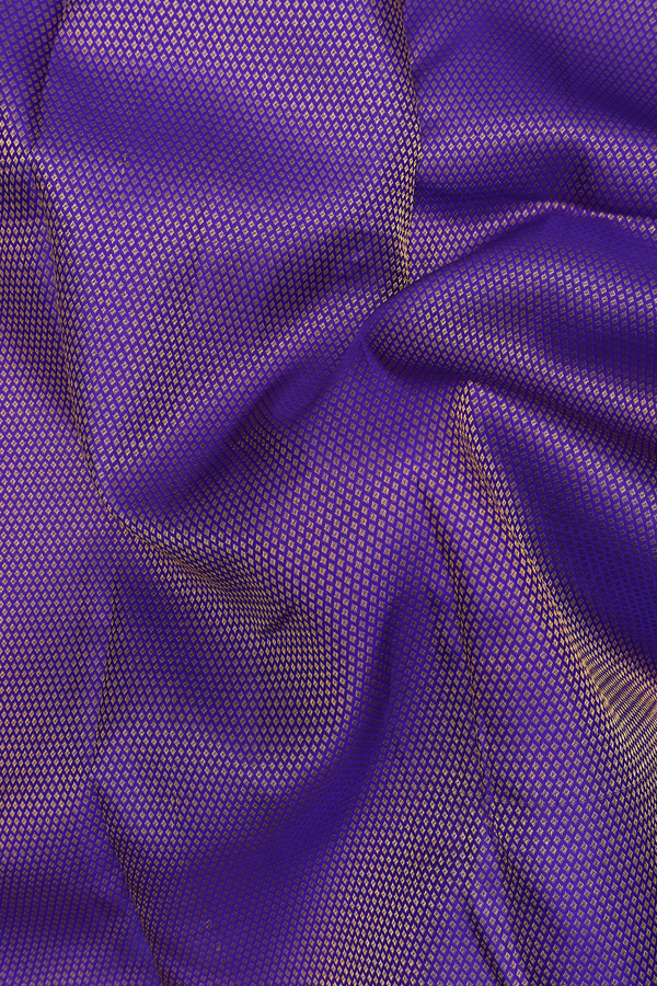 Kanchipuram Silk Saree In Royal Purple With Brocade Design