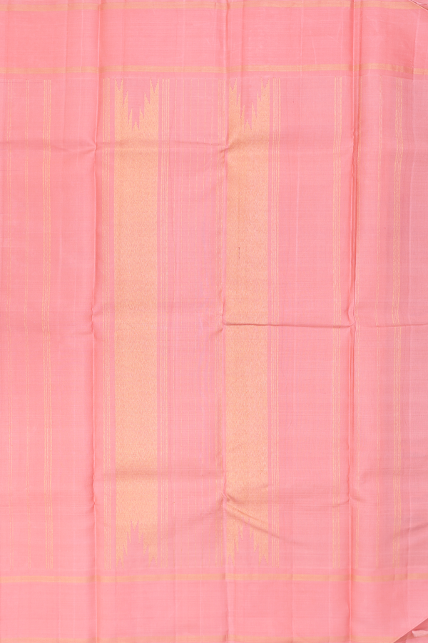 Kanchipuram Silk Saree In Royal Blue With Checks Design