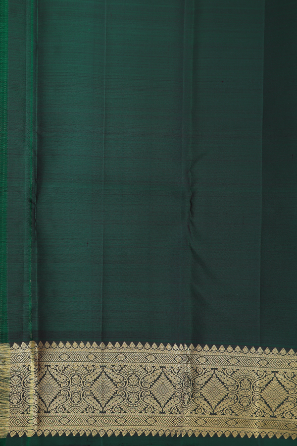 Kanchipuram Silk Saree In Royal Purple With Floral Buttas