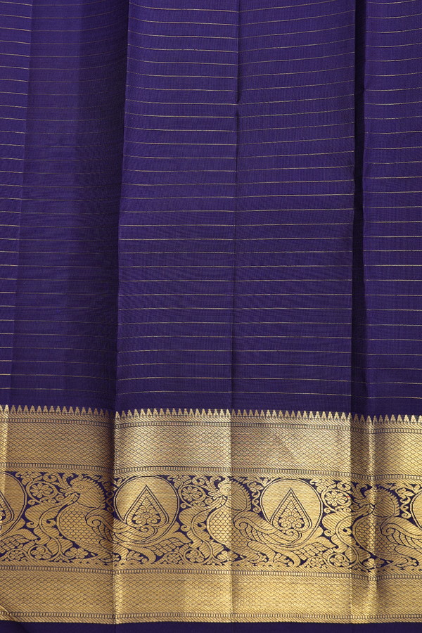 Kanchipuram Silk Saree In Royal Yellow With Checks Design