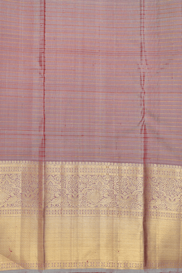 Kanchipuram Silk Saree In Ruby Red With Checks Design