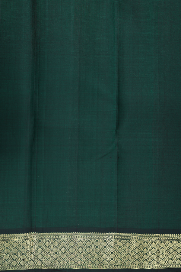 Kanchipuram Silk Saree In Ruby Red With Zari Buttas