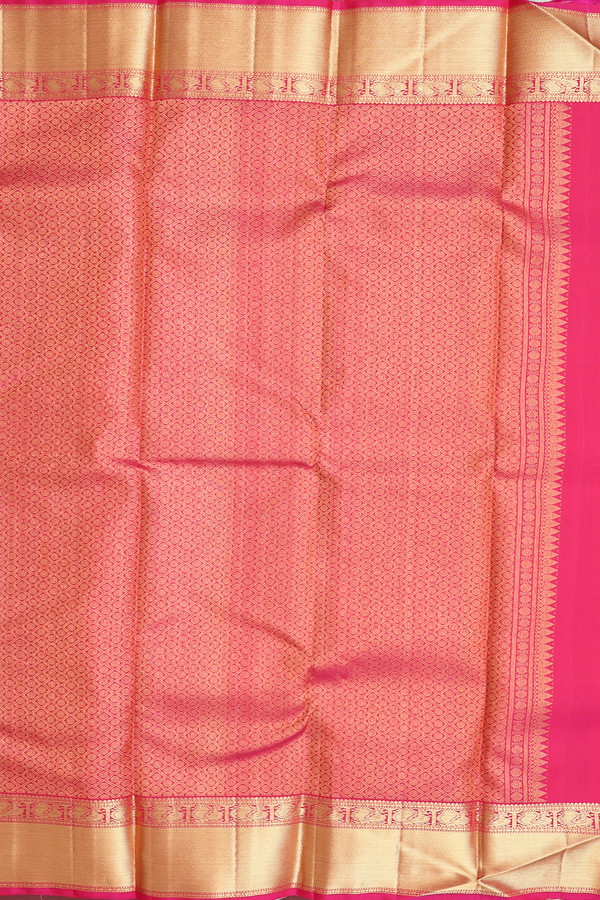 Kanchipuram Silk Saree In Sage Green With Checks Design