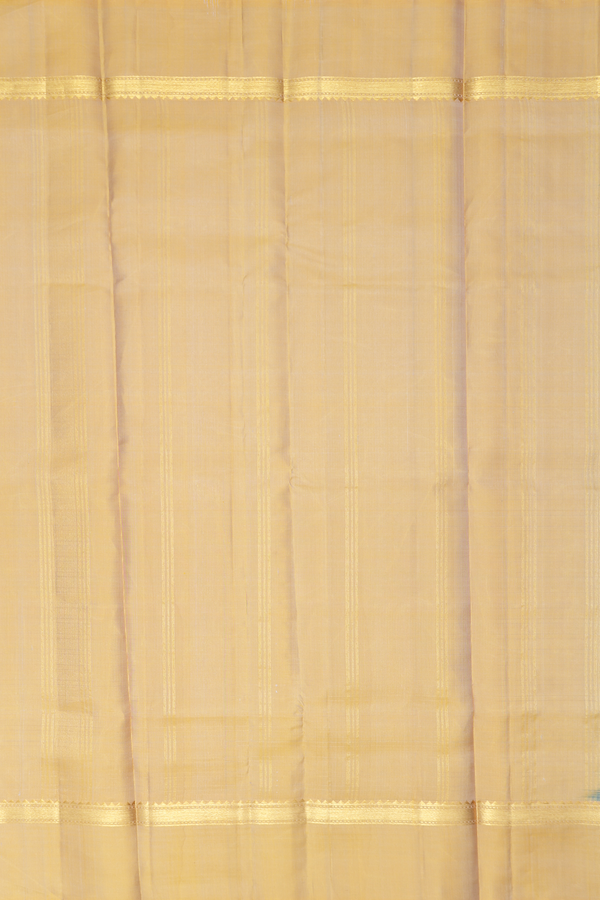 Kanchipuram Silk Saree In Sage Green With Checks Design