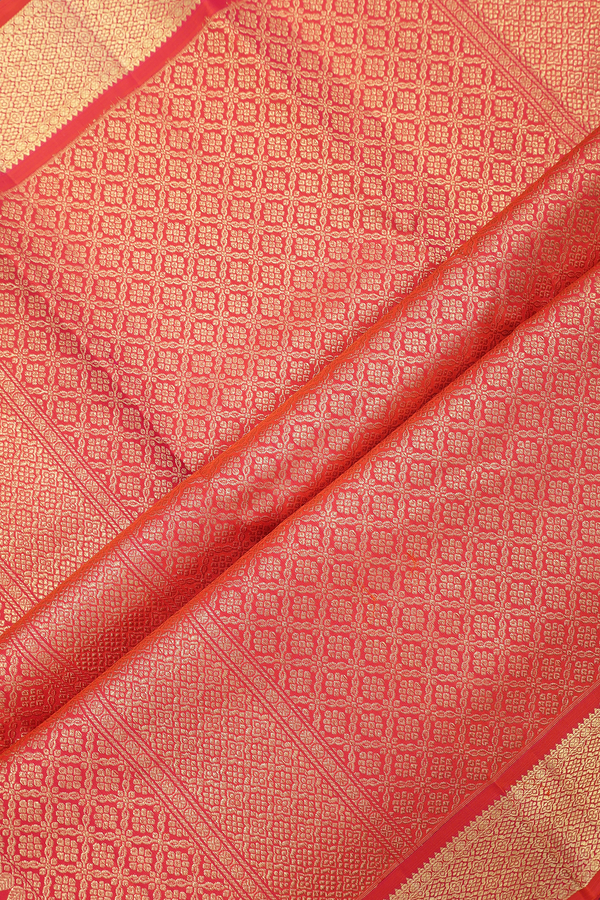 Kanchipuram Silk Saree In Sea Blue With Chakram Zari Motifs