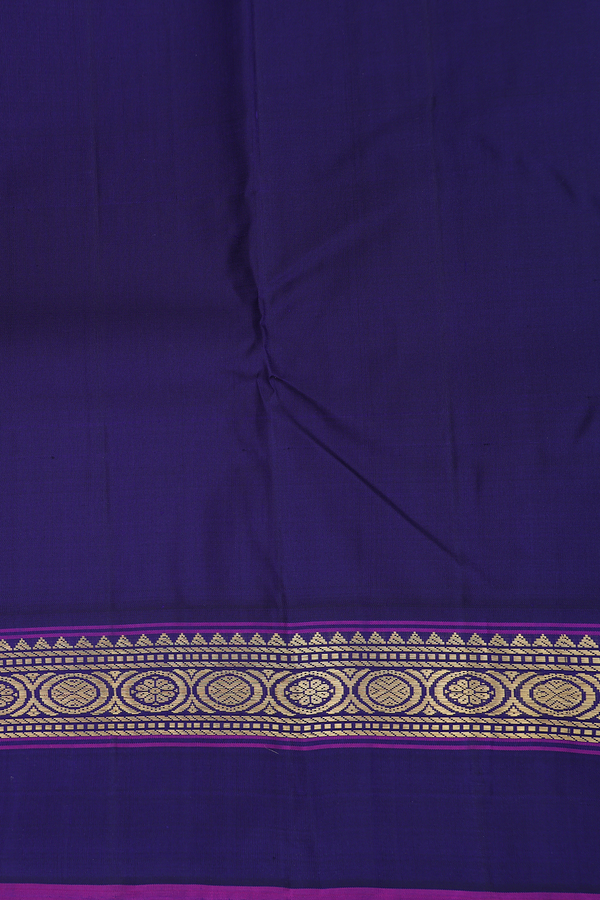 Kanchipuram Silk Saree In Tiffany Blue With Contrast Border