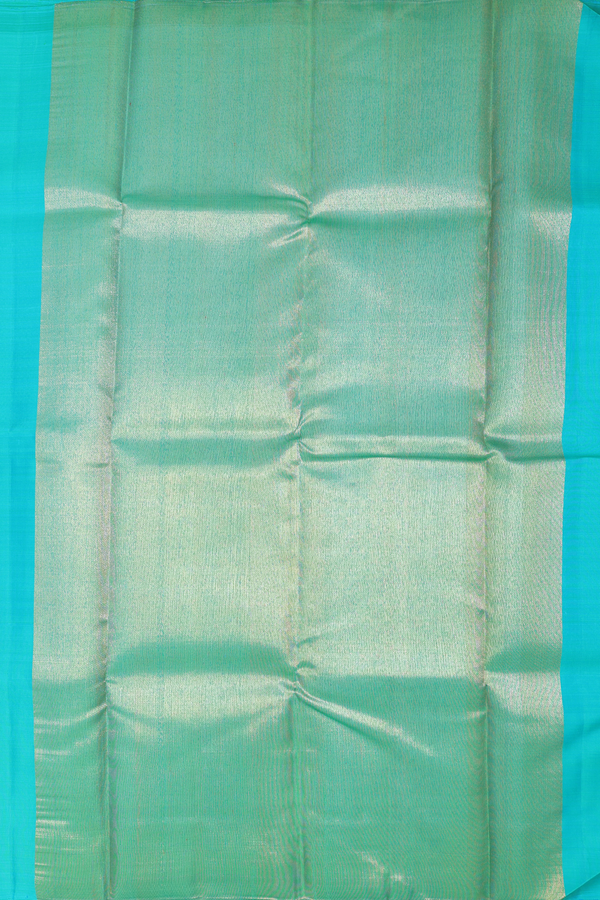 Kanchipuram Silk Saree In Sea Green With Seepu Rekku Border