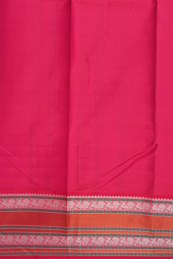 Kanchipuram Silk Saree In Sea Green With Threadwork Buttas