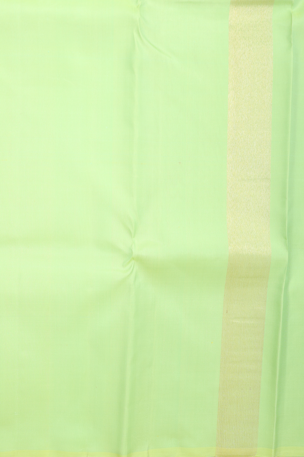 Kanchipuram Silk Saree In Shades Of Green With Checks Design