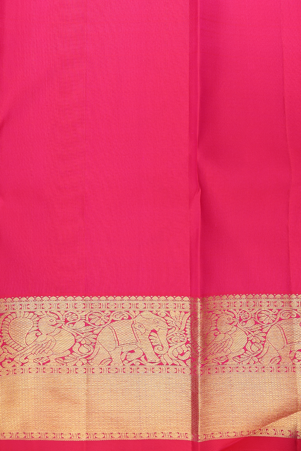 Kanchipuram Silk Saree In Shades Of Pink With Peacock Design