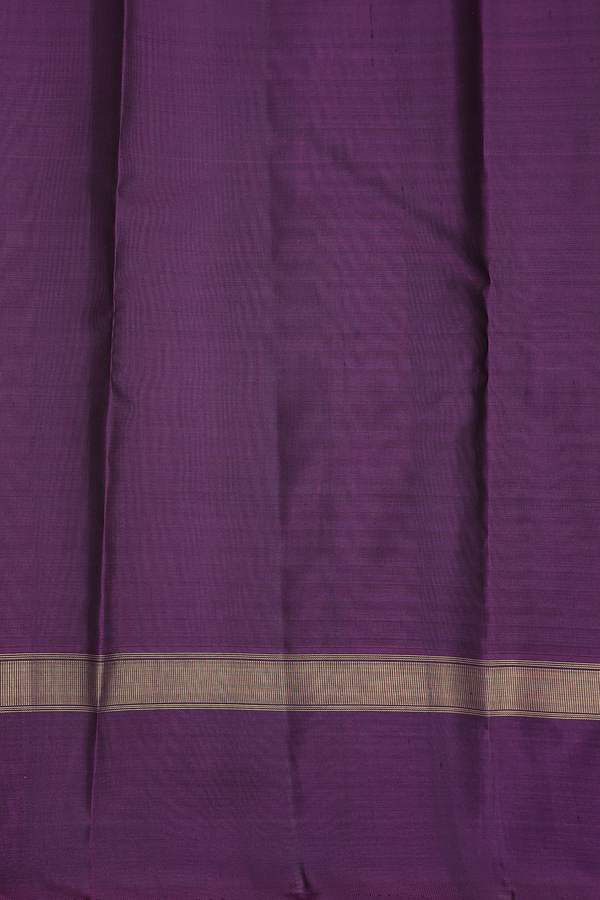 Kanchipuram Silk Saree In Shades Of Purple With Checks Design