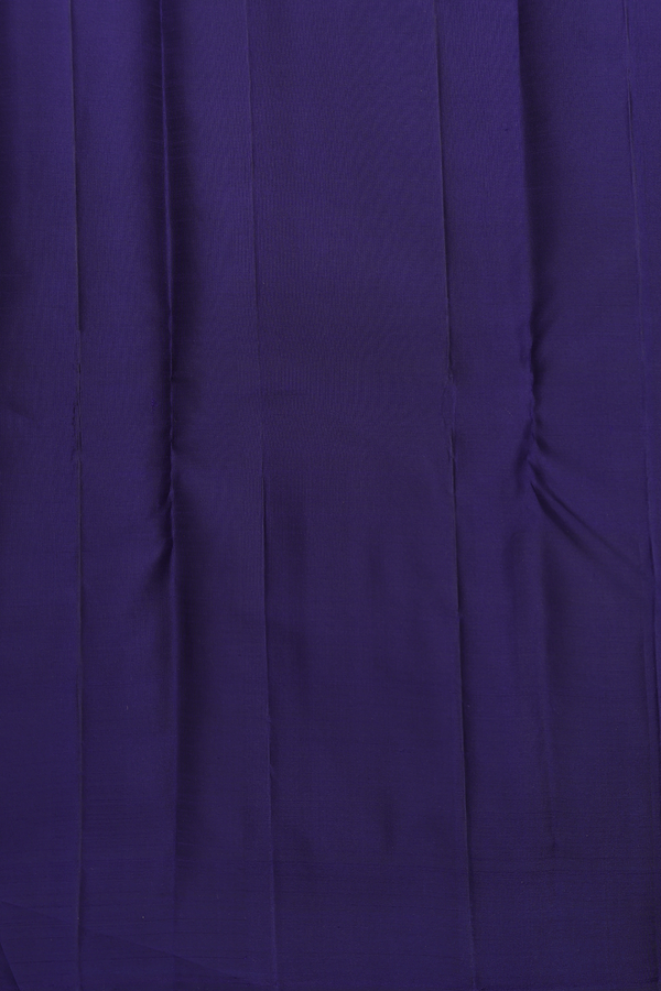 Kanchipuram Silk Saree In Sky Blue Stripes Design