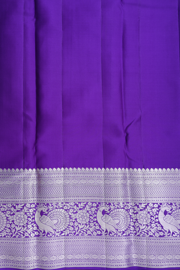 Kanchipuram Silk Saree In Sky Blue Tissue With Zari Design