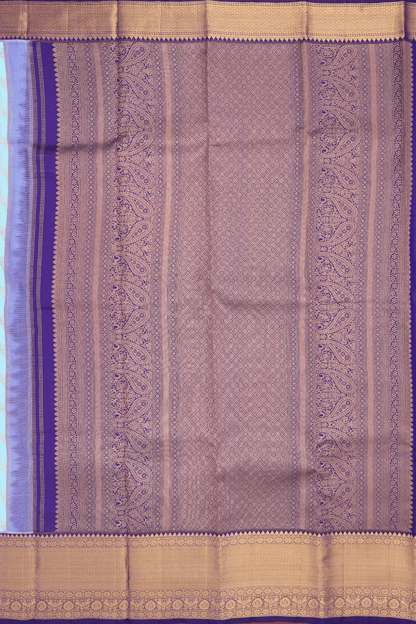 Kanchipuram Silk Saree In Sky Blue With Allover Design