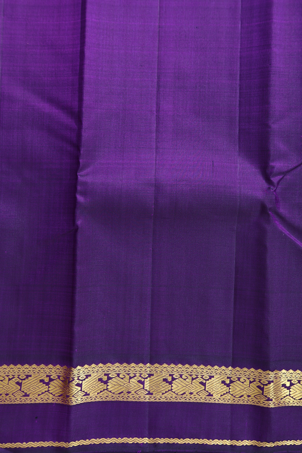Kanchipuram Silk Saree In Sky Blue With Checks Design
