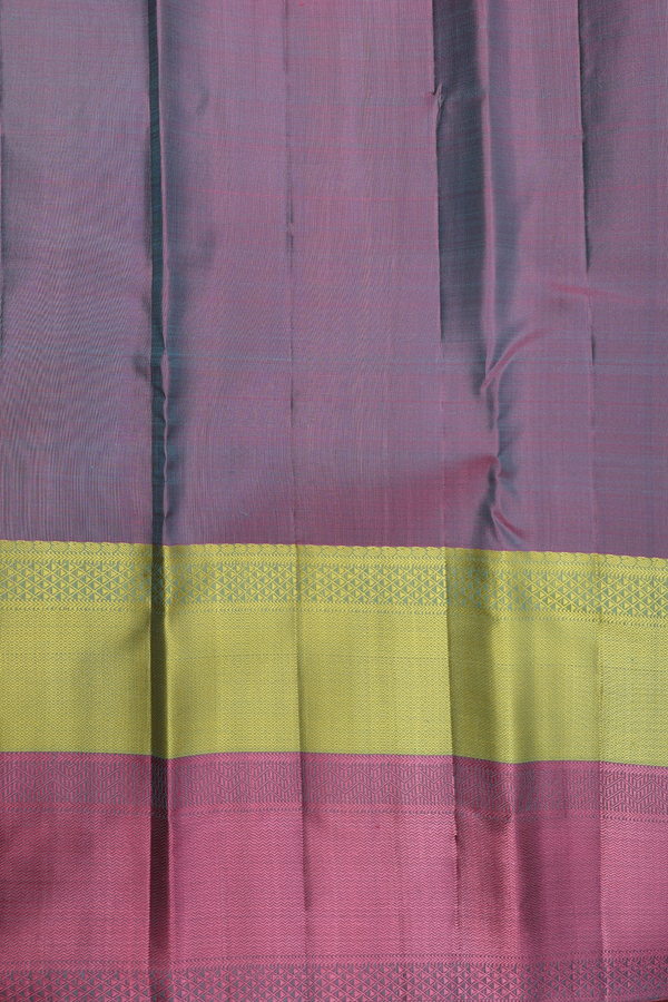 Kanchipuram Silk Saree In Sky Blue With Threadwork Buttas