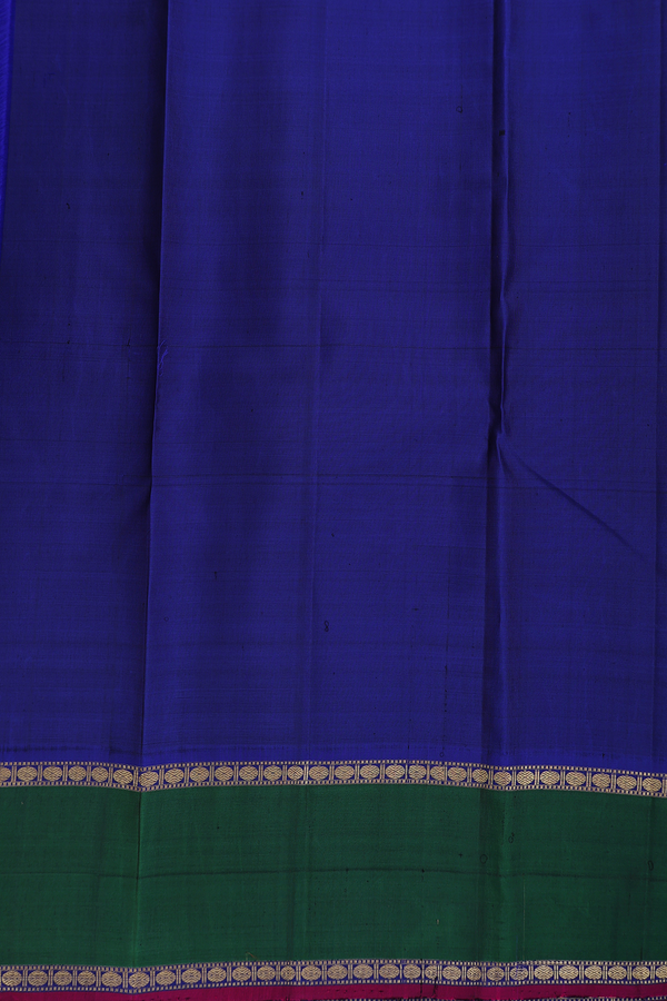 Kanchipuram Silk Saree In Spiced Orange With Floral Buttis