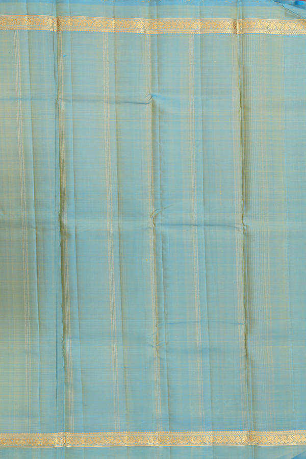 Kanchipuram Silk Saree In Sunflower Yellow With Checks Design