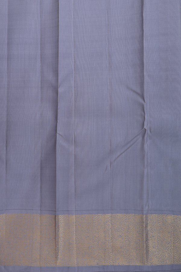Kanchipuram Silk Saree In Sunflower Yellow With Korvai Border