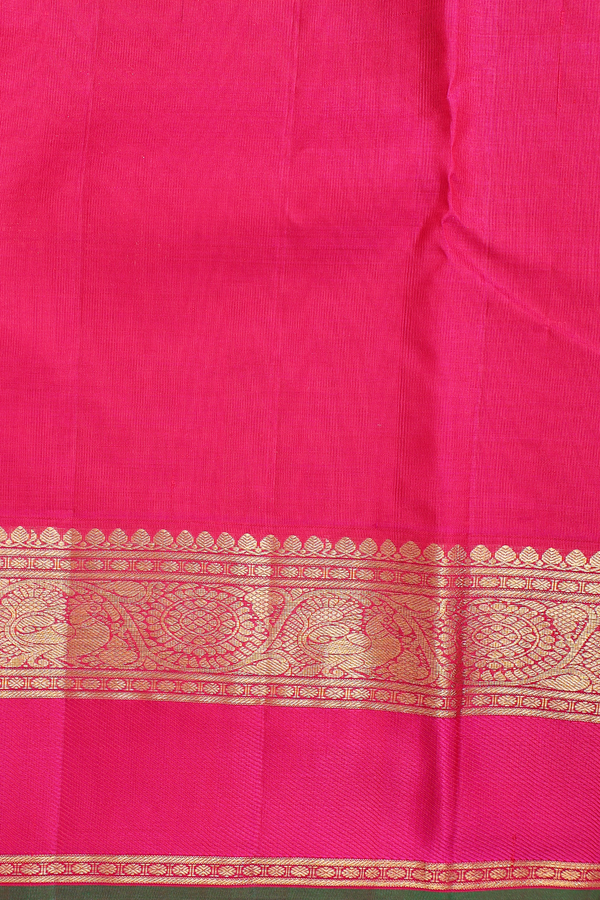 Kanchipuram Silk Saree In Tan Brown With Jacquard Pattern