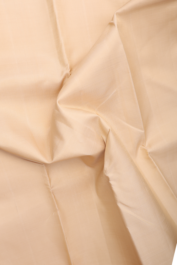 Kanchipuram Silk Saree In Tan Brown With Korvai Border