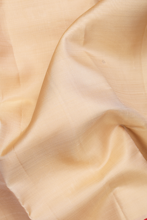 Kanchipuram Silk Saree In Tan Brown With Rettai Pettu Border
