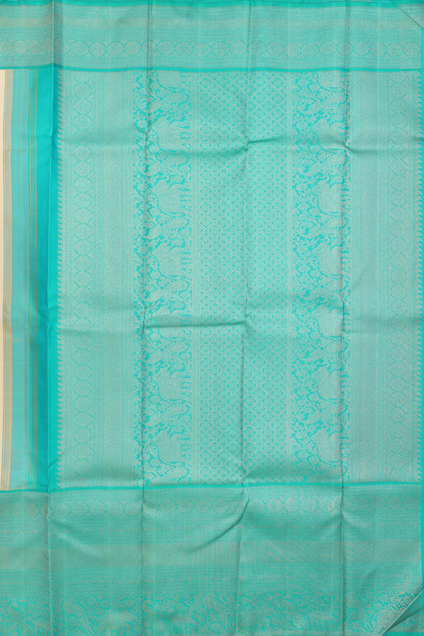 Kanchipuram Silk Saree In Tan Brown With Zari Buttas