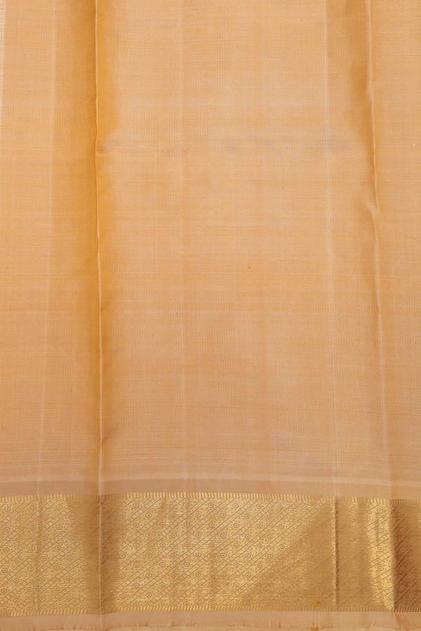 Kanchipuram Silk Saree In Tan With Jacquard Pattern