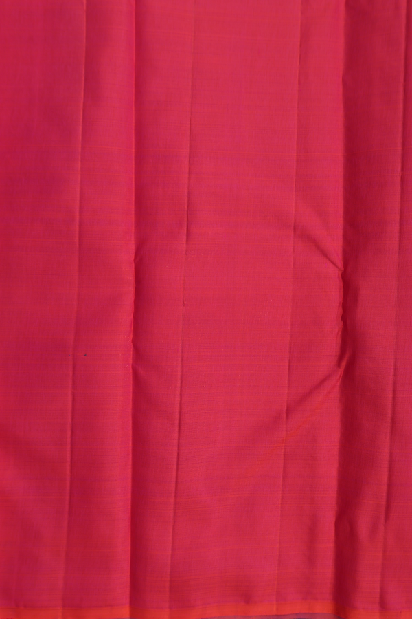 Kanchipuram Silk Saree In Teal Blue Along Stripes With Motifs