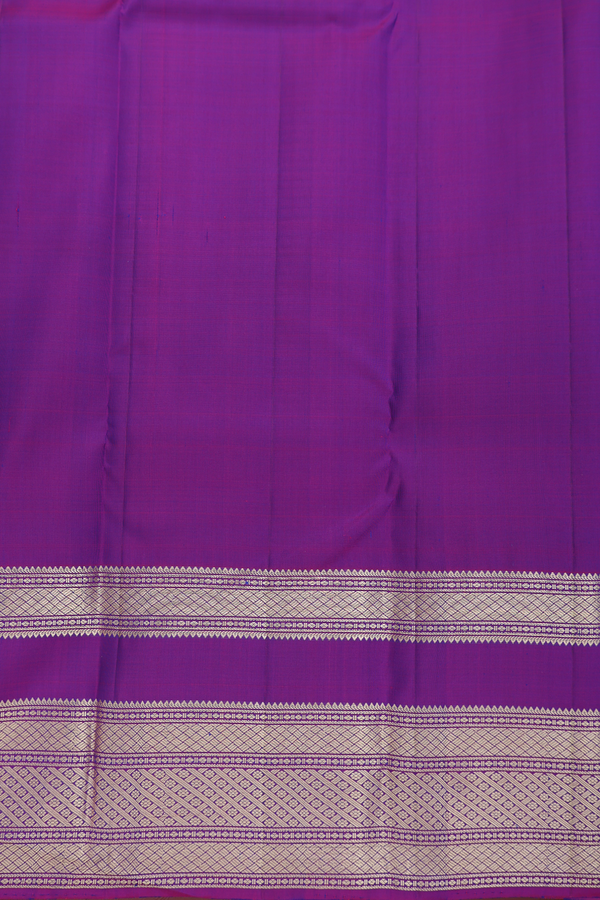 Kanchipuram Silk Saree In Teal Blue With Checks Design