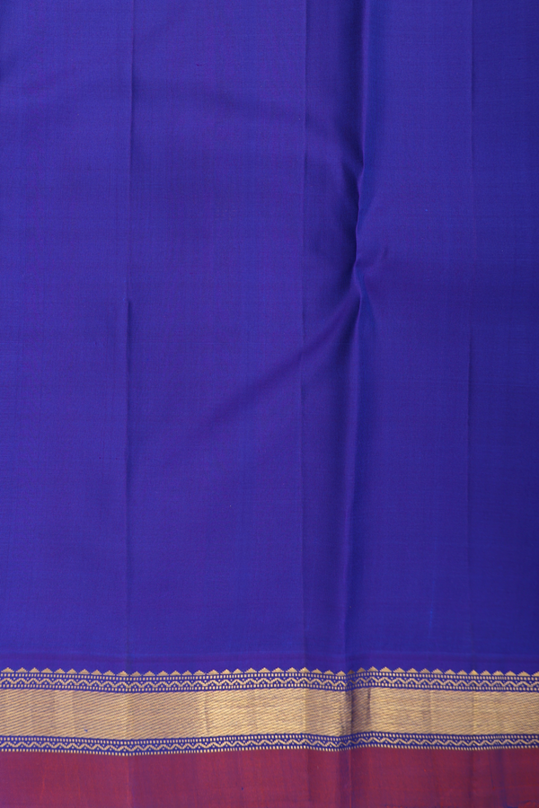 Kanchipuram Silk Saree In Teal Blue With Twill Weave Border