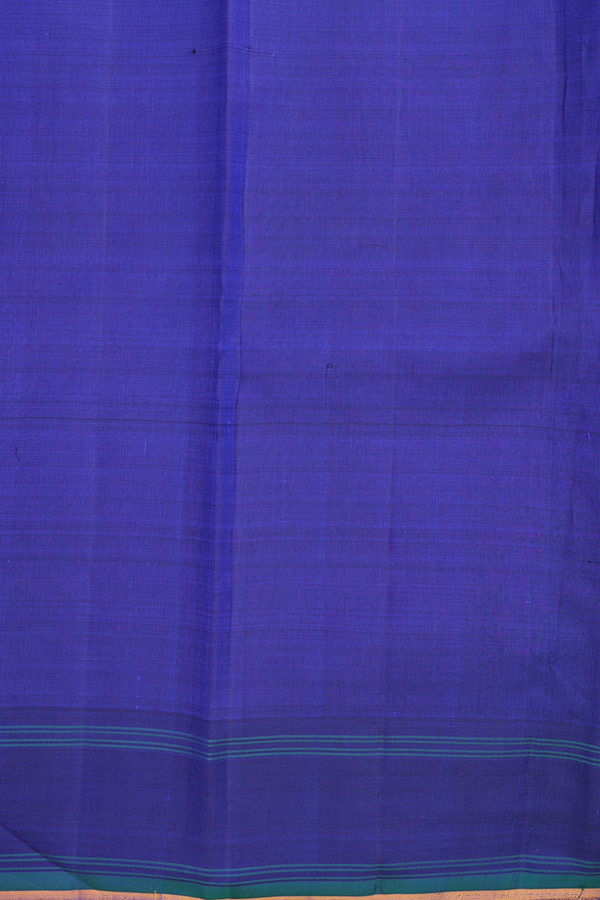 Kanchipuram Silk Saree In Teal Blue With Jacquard Pattern