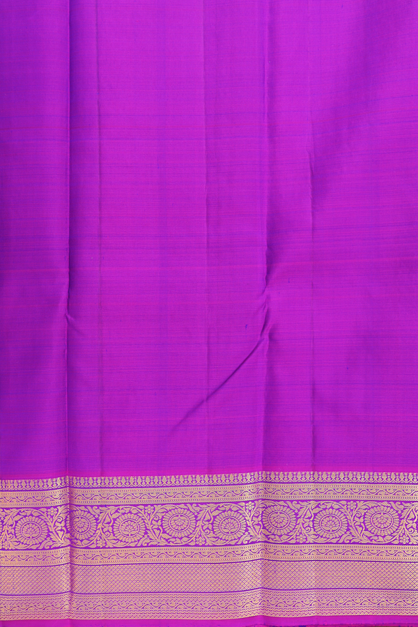 Kanchipuram Silk Saree In Teal Blue With Paisley Motifs