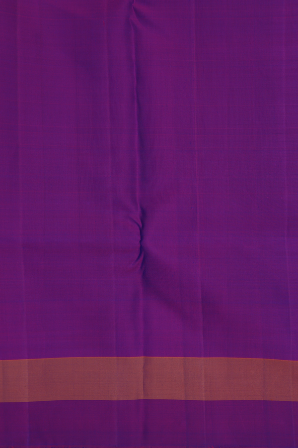 Kanchipuram Silk Saree In Teal Blue With Stripes Design