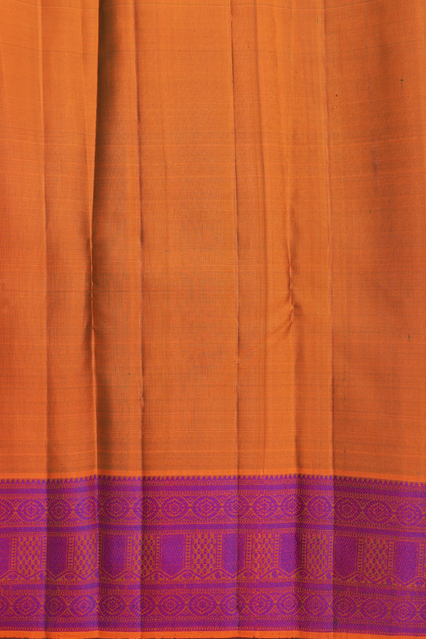 Kanchipuram Silk Saree In Teal Green With Peacock Buttas