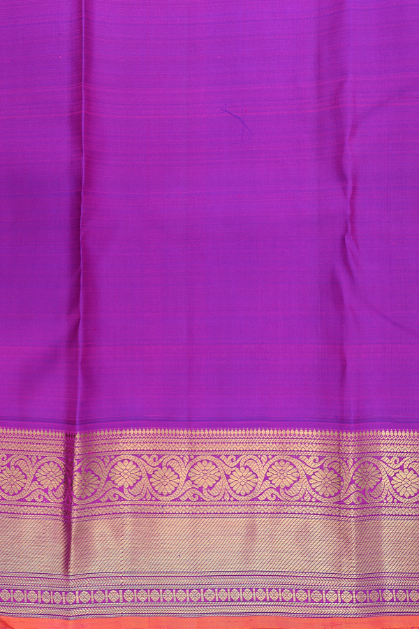 Kanchipuram Silk Saree In Tiffany Blue With Paisley Buttas