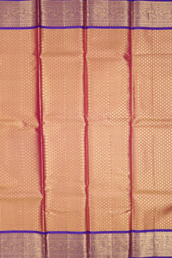 Kanchipuram Silk Saree In Tissue Dual Tone With Zari Buttis