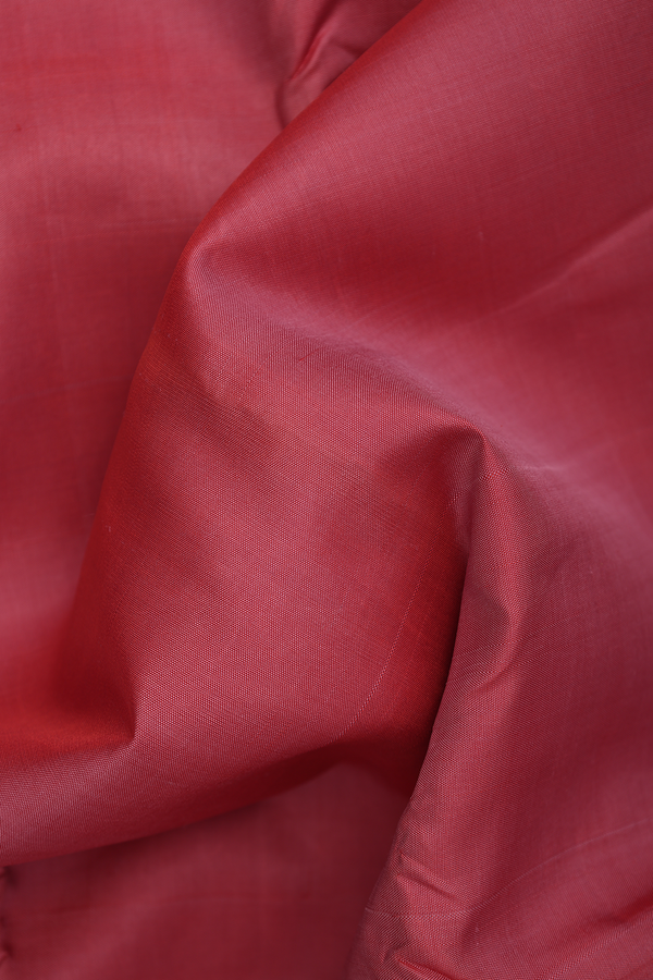 Kanchipuram Silk Saree In Tulip Pink With Floral Border