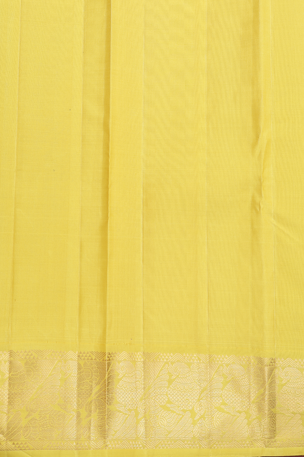 Kanchipuram Silk Saree In Violet With Korvai Border