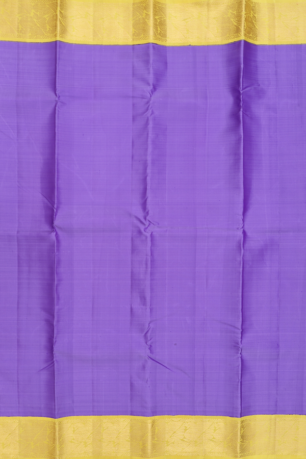 Kanchipuram Silk Saree In Violet With Korvai Border