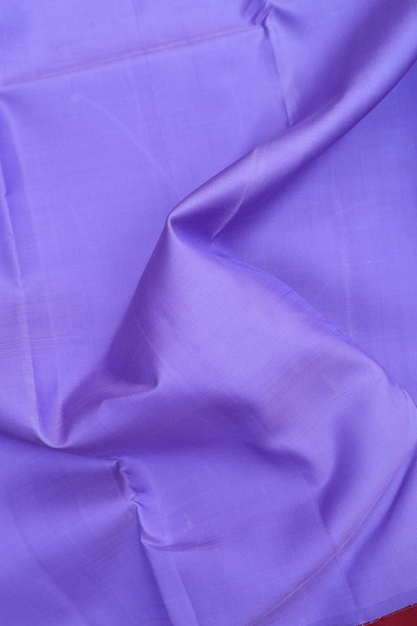 Kanchipuram Silk Saree In Violet With Traditional Border