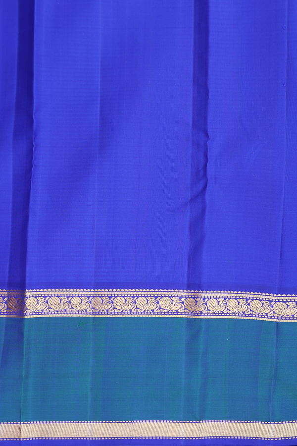 Kanchipuram Silk Saree In White And Brown With Checks Design