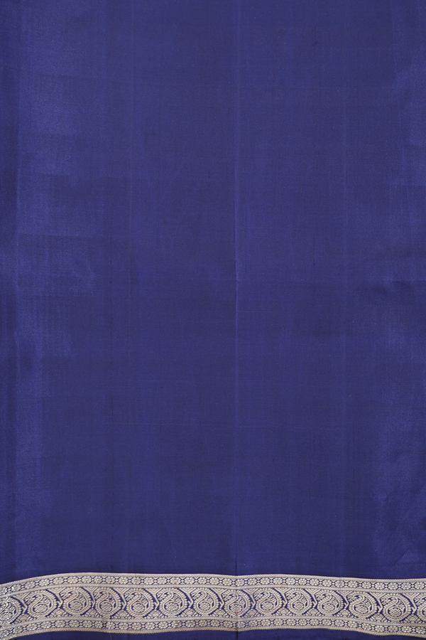 Kanchipuram Silk Saree In White Hand Painted Design