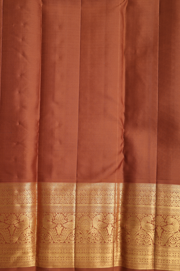 Kanchipuram Silk Saree In White With Brocade Design