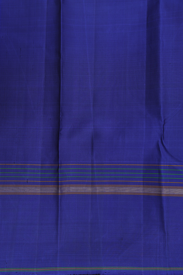 Kanchipuram Silk Saree In White With Checks Design