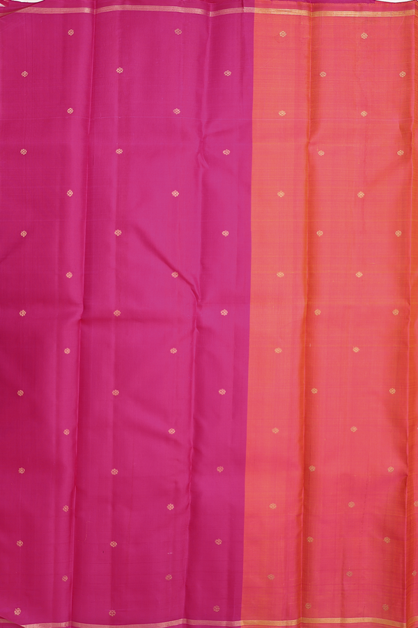 Kanchipuram Silk Saree In Off White With Malli Moggu Buttas