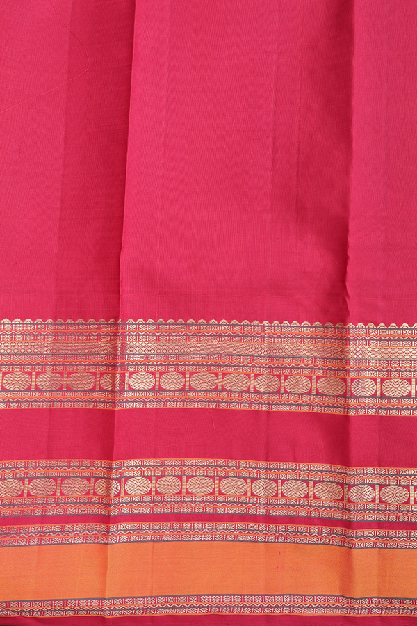 Kanchipuram Silk Saree In White With Neli Design