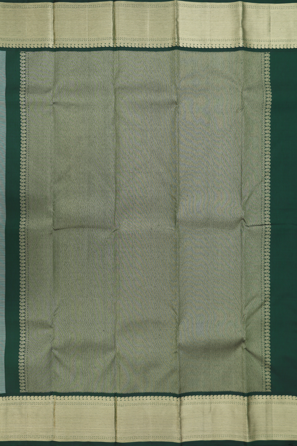 Kanchipuram Silk Saree In White With Paisley Buttas