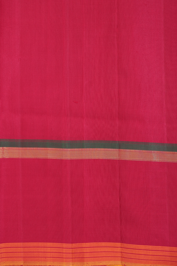 Kanchipuram Silk Saree In White With Printed Design